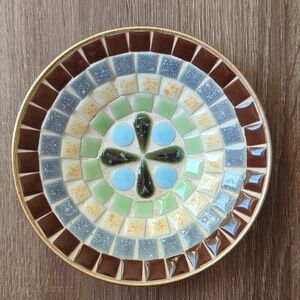 Vintage Retro Mosaic Tile Trinket Dish